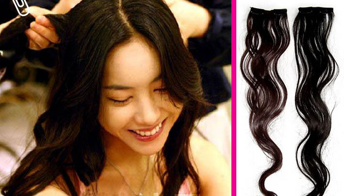 Hair extensions Human clip in 24“, 8pcs,11... Made in Korea
